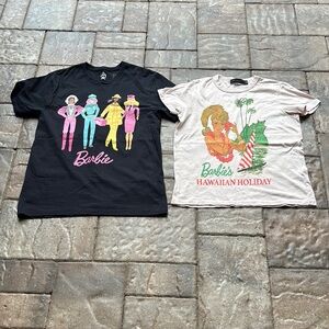 Barbie Black Tee with Colorful Career Figures
